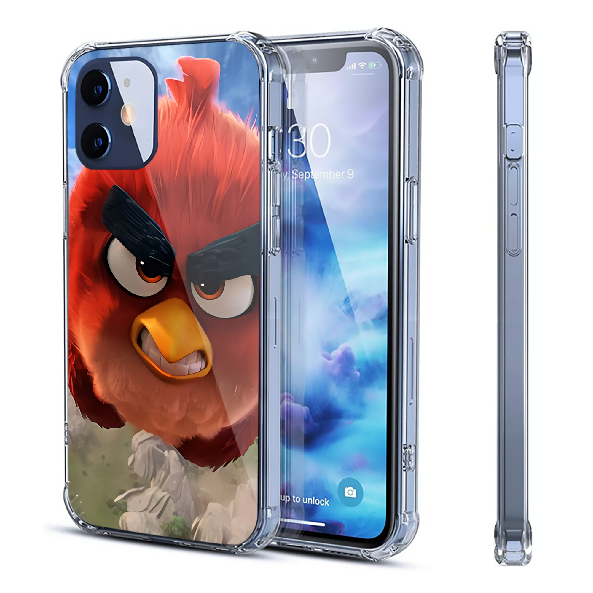 （画像用） Angry Birds アングリーバード 【iPhone 12シリーズ対応】透明スマホケース（クリアソフトケース）